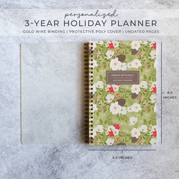 Personalized Christmas Planner | Printed Holiday Planner | Thanksgiving Planning | Christmas Gift Tracker | Christmas Card List | NB6448