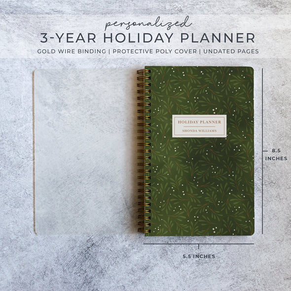 Personalized Christmas Planner | Holiday Planner | Thanksgiving Planning | Printed Christmas Gift List | Christmas Card Tracker | NB6449